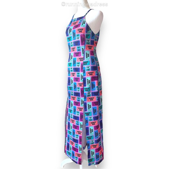 NWT Hayley Elsaesser Admit One SS16 Carnival of Curiosity Maxi Dress Blue Large - Picture 4 of 16